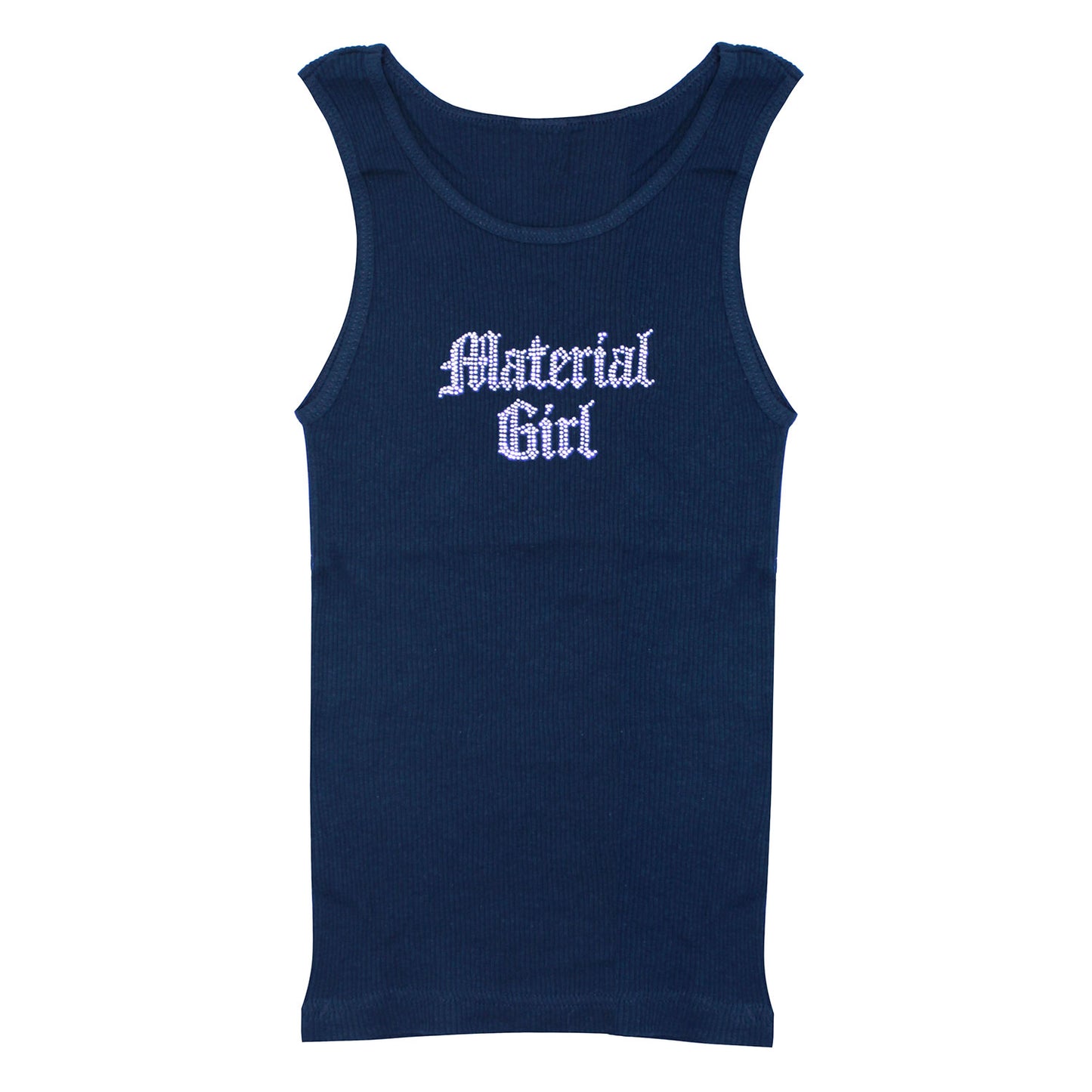 Material Girl Rhinestones Babydoll Tank Womens Tank
