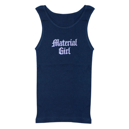 Material Girl Rhinestones Babydoll Tank Womens Tank