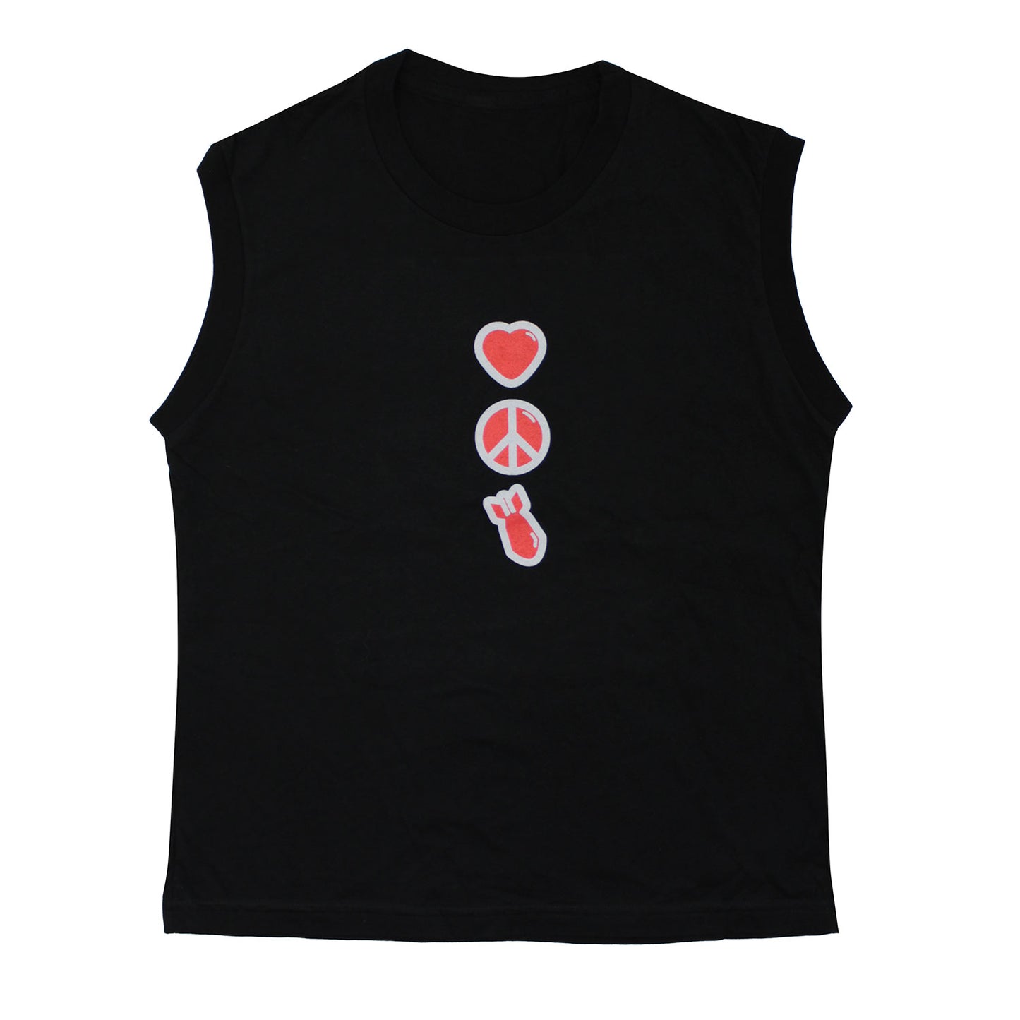 Love And Peace Or Else Sleeveless Tee Junior Top