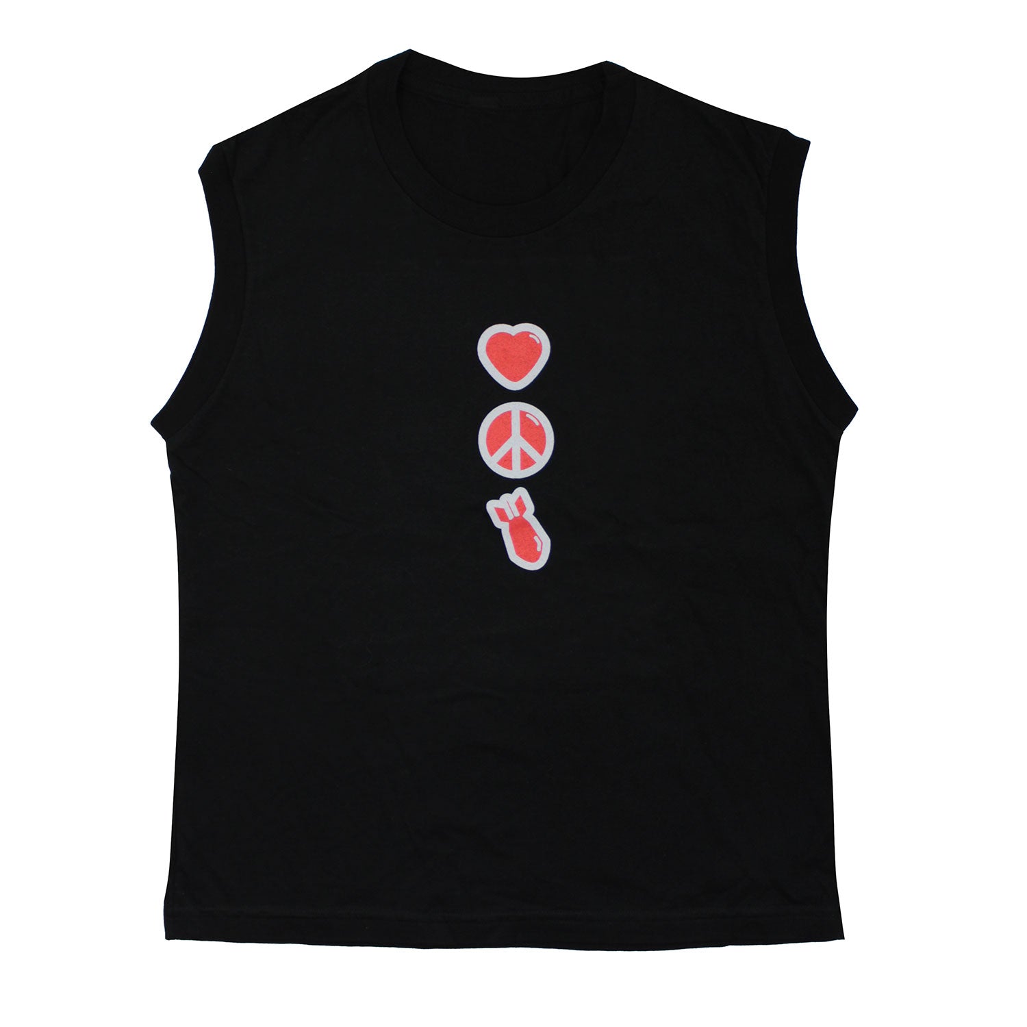 Love And Peace Or Else Sleeveless Tee Junior Top