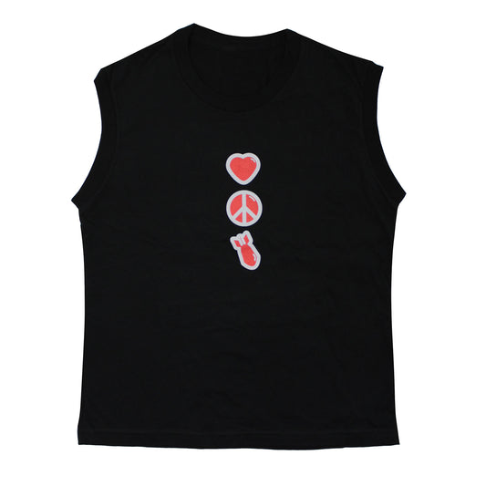 Love And Peace Or Else Sleeveless Tee Junior Top