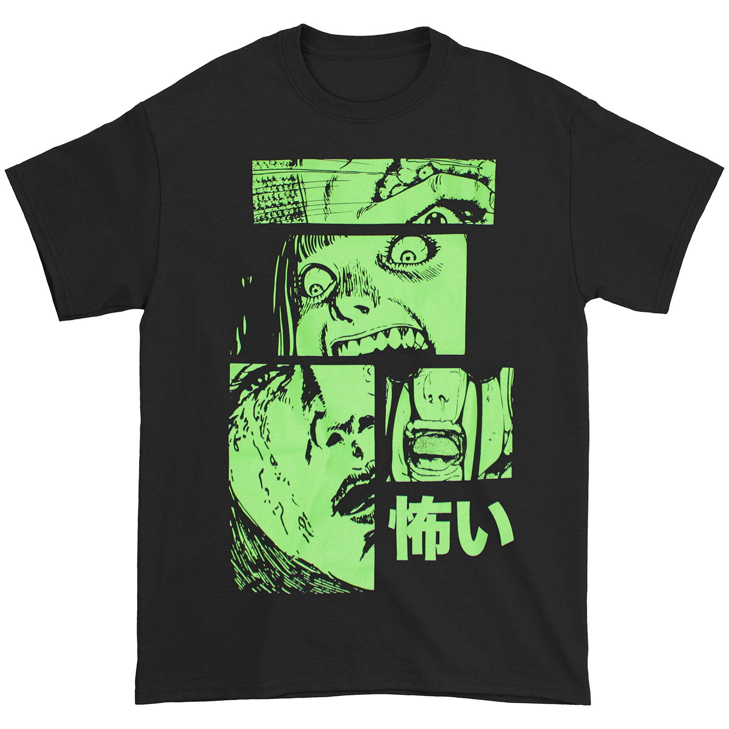 Green Manga Panel T-shirt