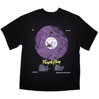 Purple Rain Disc Oversized Boxy Tee Vintage T-shirt