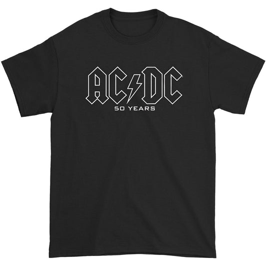 AC/DC 50 Years Logos Front Back T-shirt
