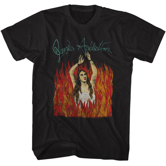 Janes Addiction Burning Girl W Logo T-shirt