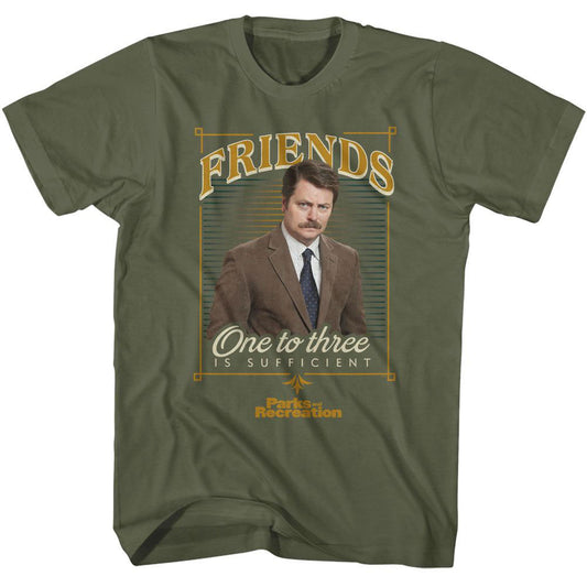 Parks And Recreation One To Three Is Sufficient T-shirt