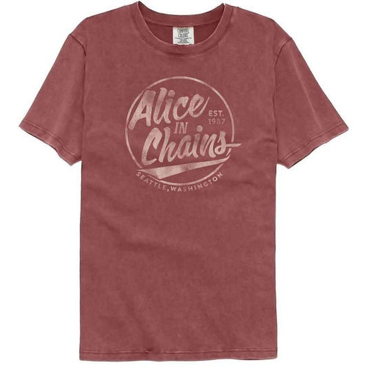 Alice In Chains Circle Text Comfort Color T-shirt