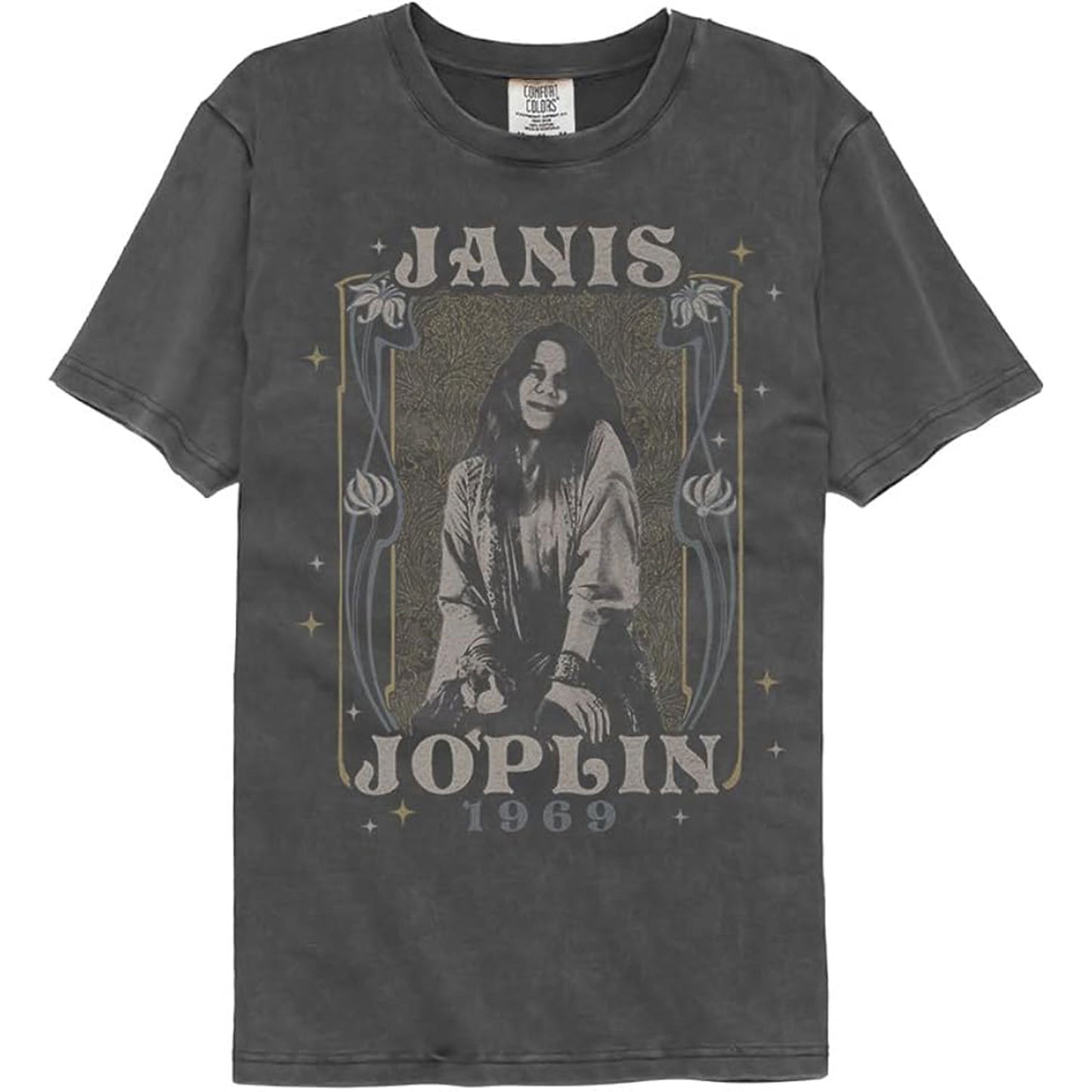 Janis Joplin Nouveau Frame 1969 Comfort Color T-shirt