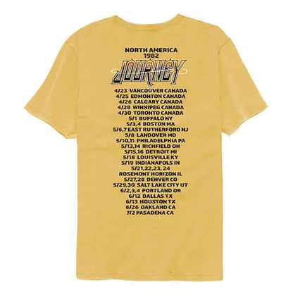 Journey 1982 Tour Dates On Back T-shirt