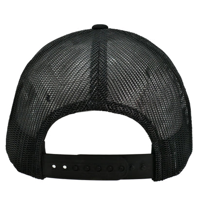 Embroidered White Logo Snapback Trucker Cap