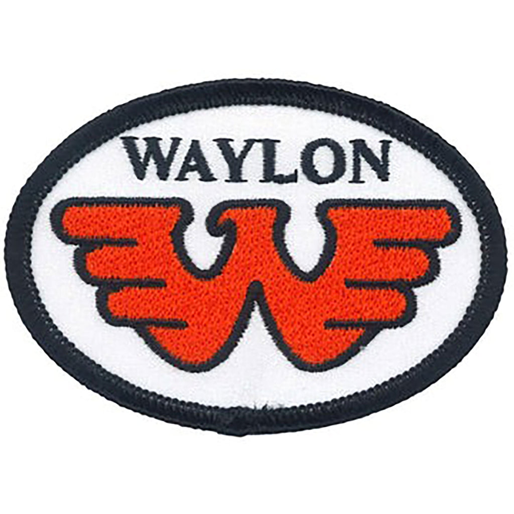 Waylon Jennings Oval Logo Embroidered Patch | Waylon Jennings Merch Store