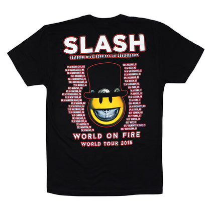 World On Fire World Tour 2015 (Mexico City - Barcelona) Slim Fit T-shirt