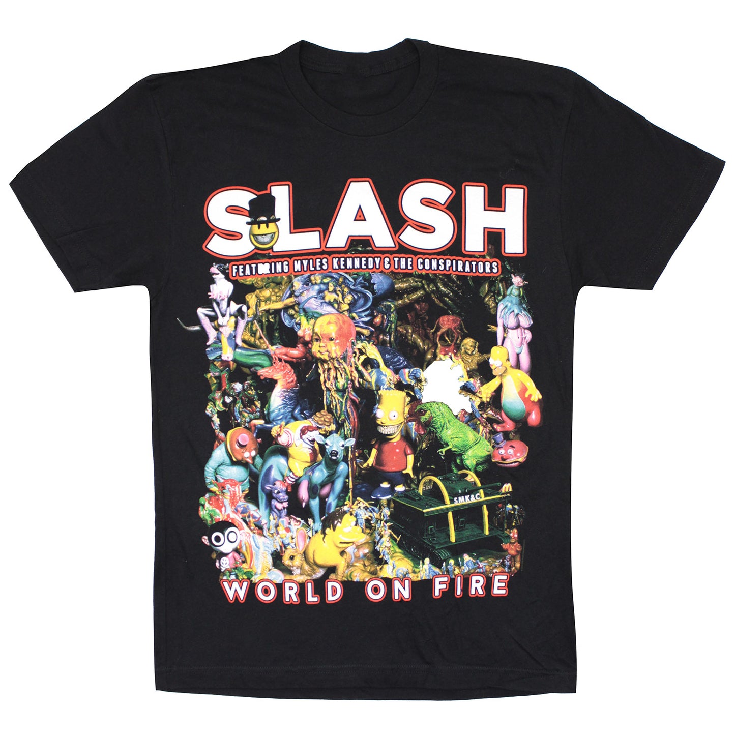 World On Fire World Tour 2015 (Mexico City - Barcelona) Slim Fit T-shirt