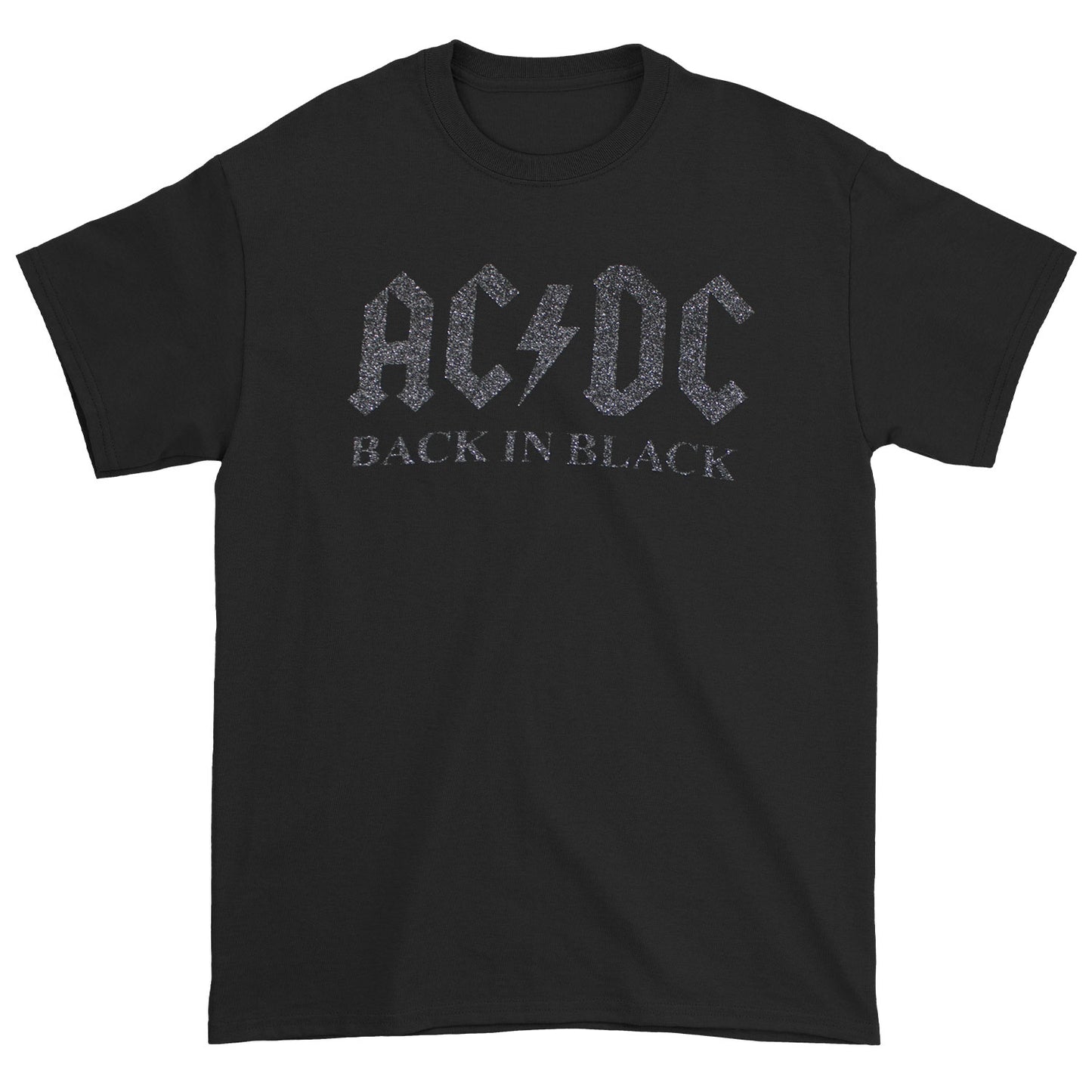 Back In Black Glitter Logo T-shirt