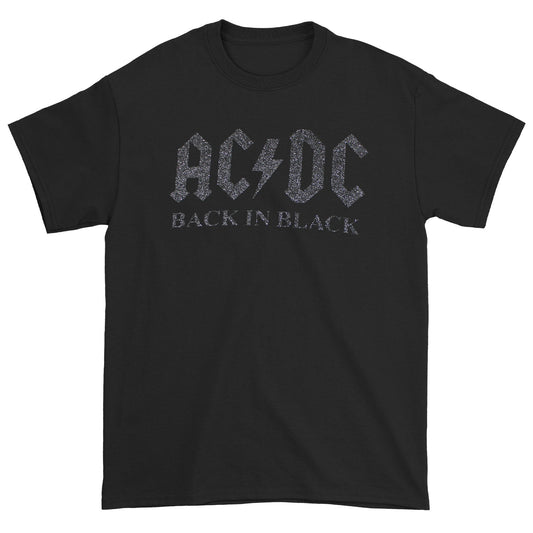Back In Black Glitter Logo T-shirt