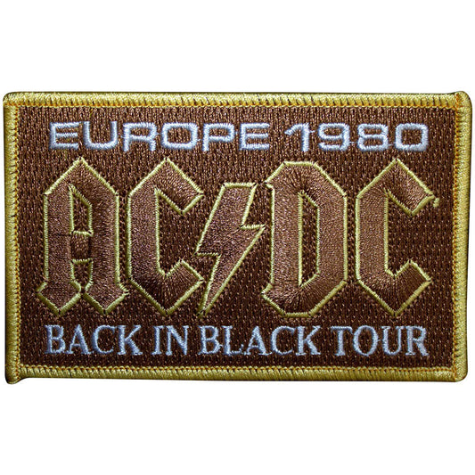 Europe 1980 Back In Black Tour Woven Patch