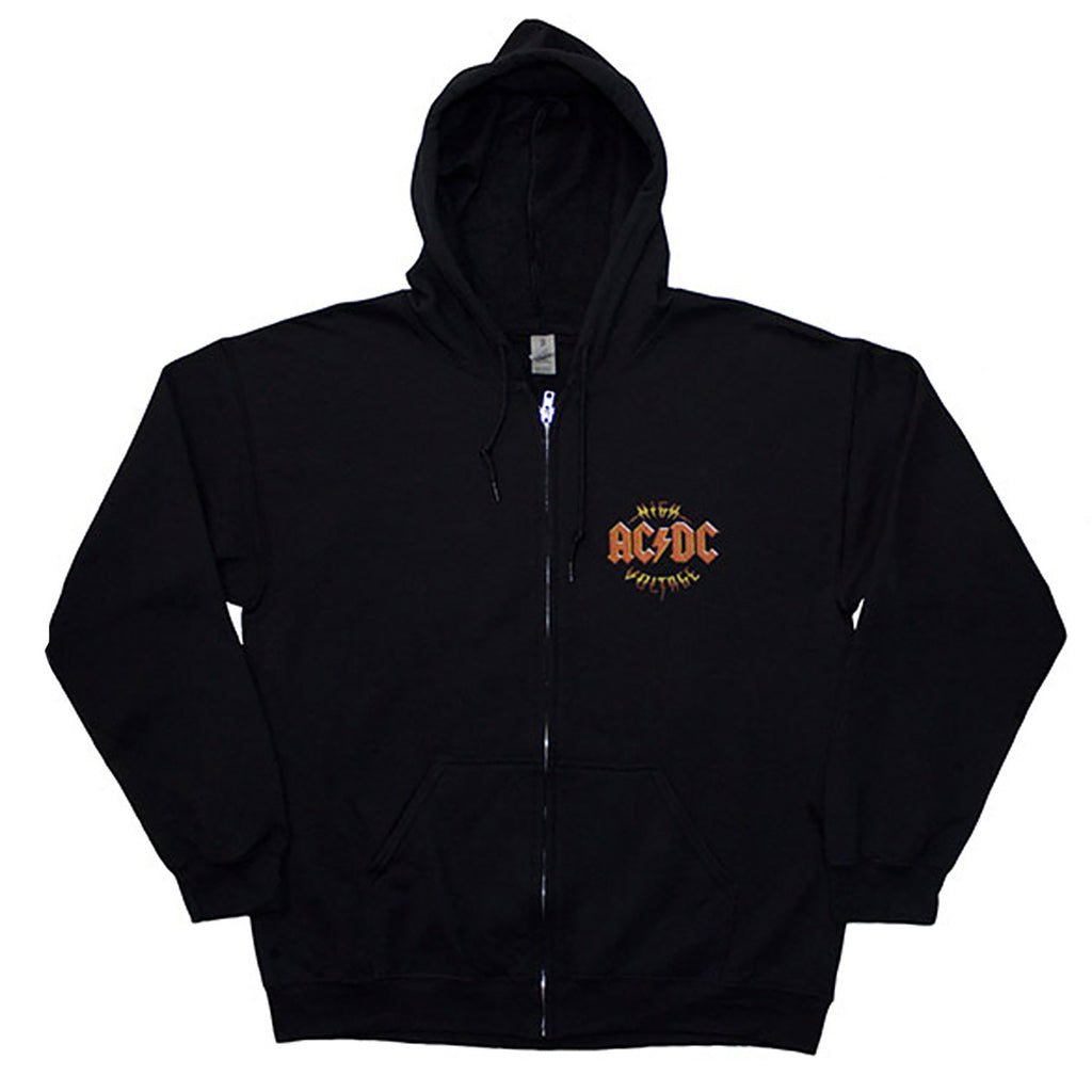 AC/DC High Voltage Rnr Zippered Hooded Sweatshirt 455429 | Rockabilia ...