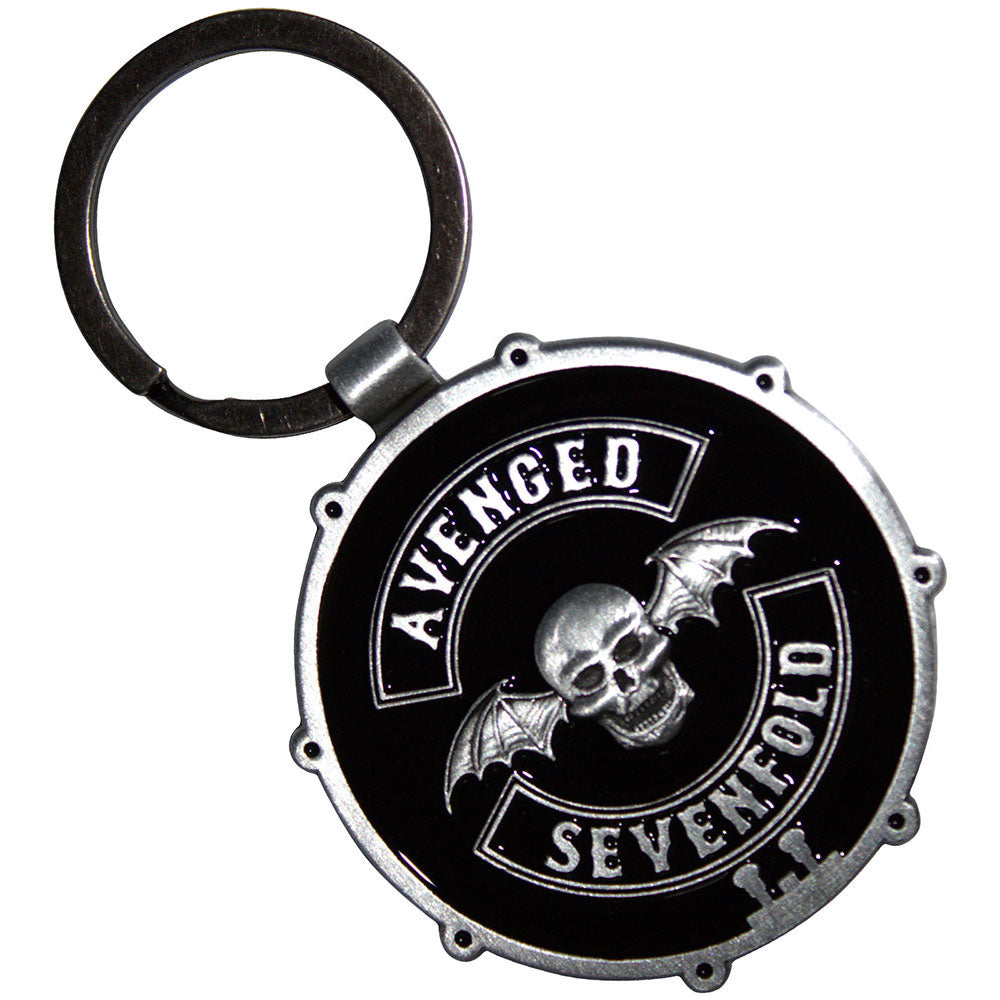 Deathbat Crest Drum Double-sided Metal Key Chain