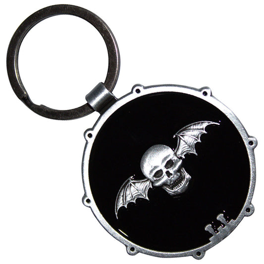 Deathbat Drum Double-sided Metal Key Chain