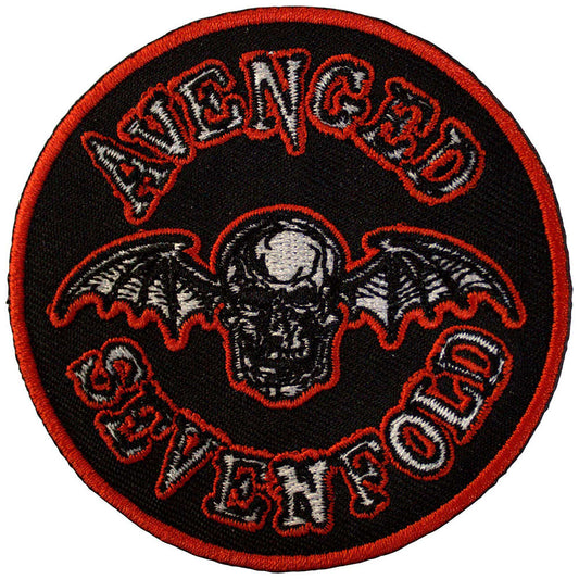 Deathbat Orange Border Woven Patch