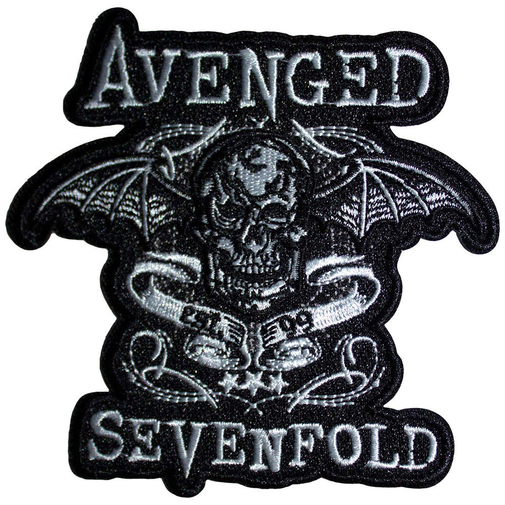 Deathbat Banner Cut-out Woven Patch