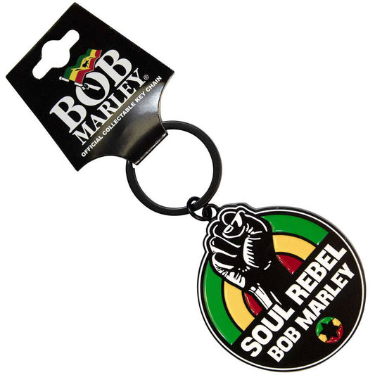 Bob Marley Soul Rebel Metal Key Chain