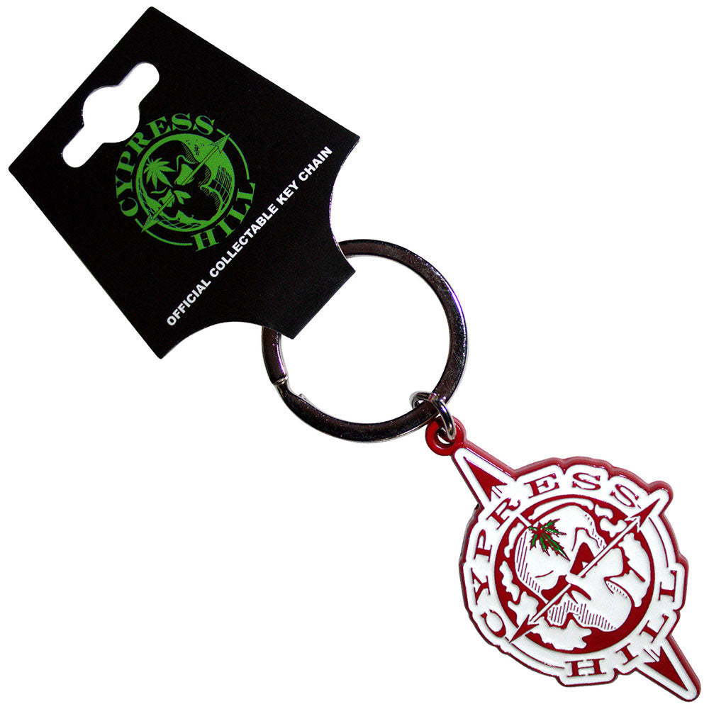 Skull Compass Metal Key Chain