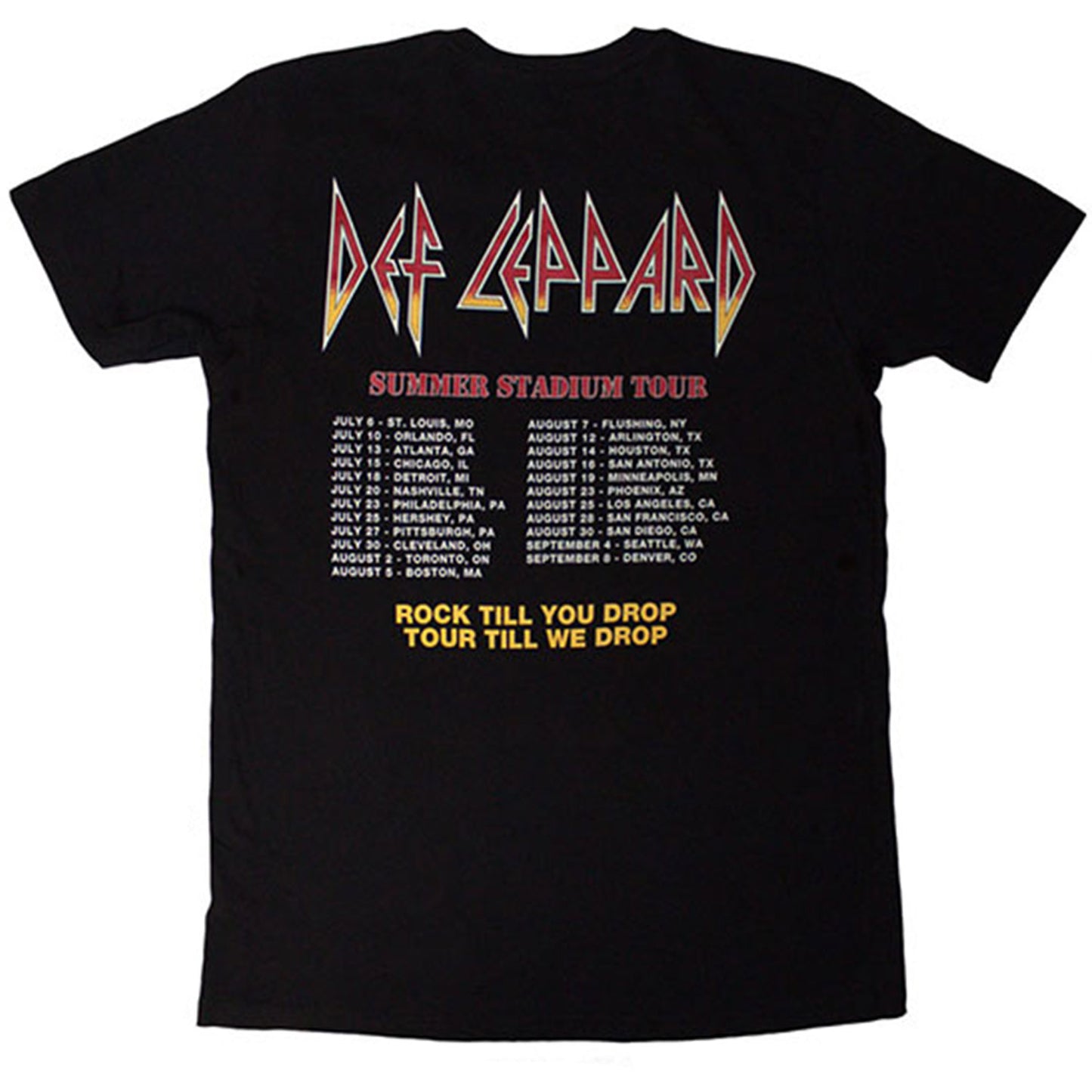 Def Leppard Summer Stadium Tour T-shirt