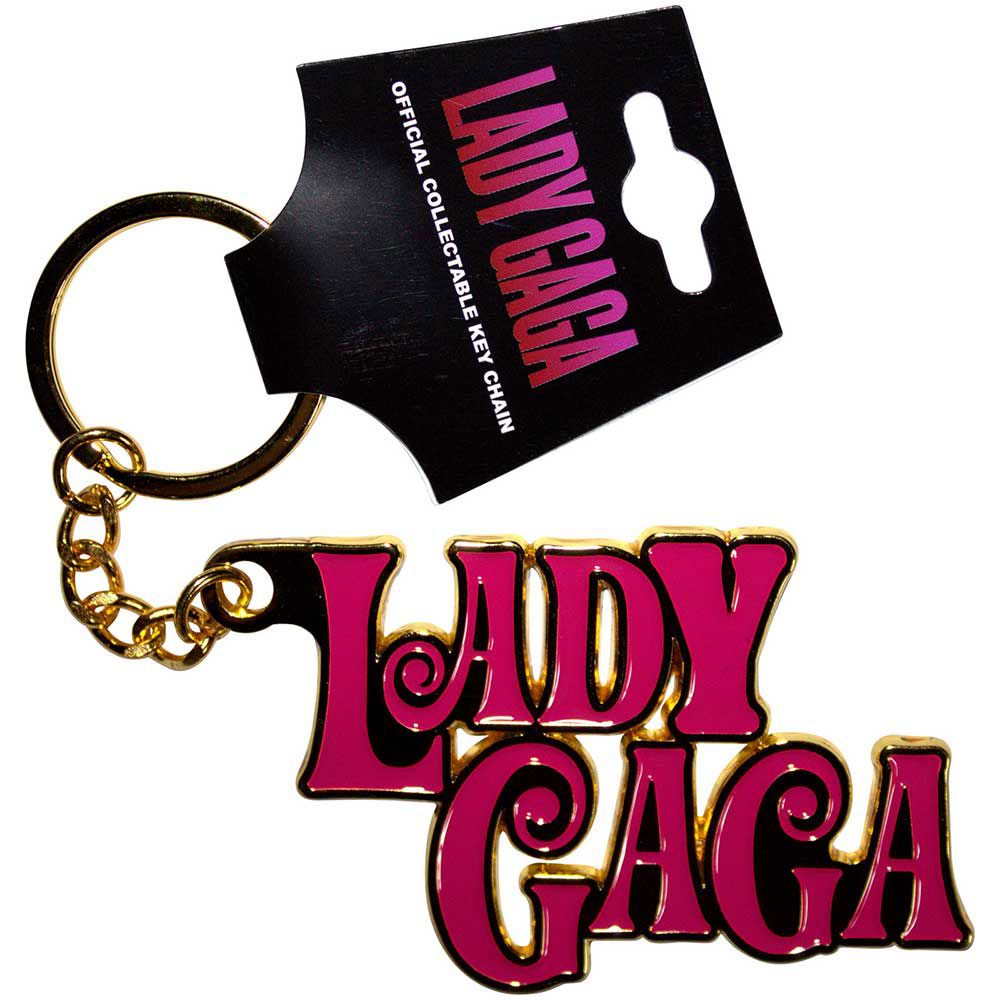 Lady Gaga Swirly Logo Metal Key Chain