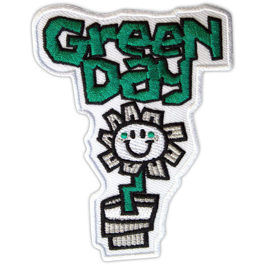 Green Day Flower Pot Woven Patch
