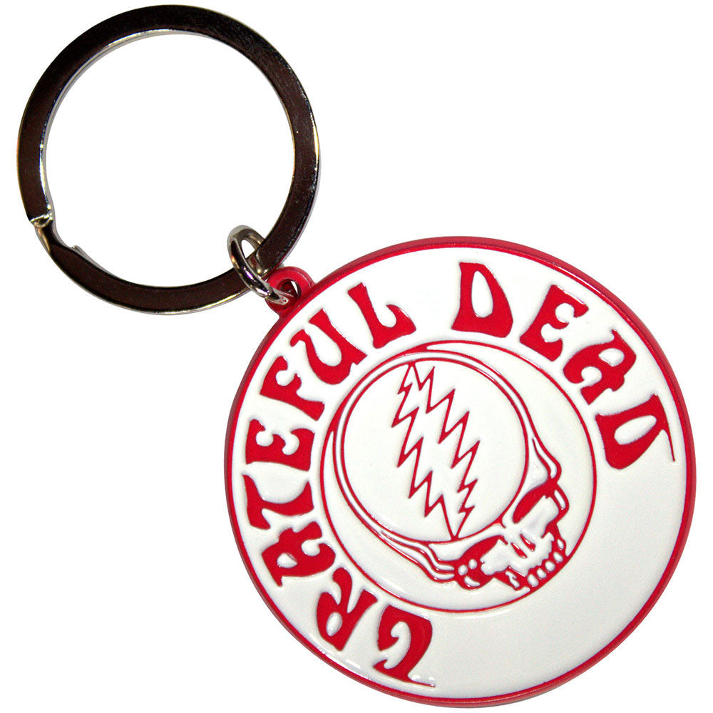 Grateful Dead Steal Your Face Mono Red Metal Key Chain