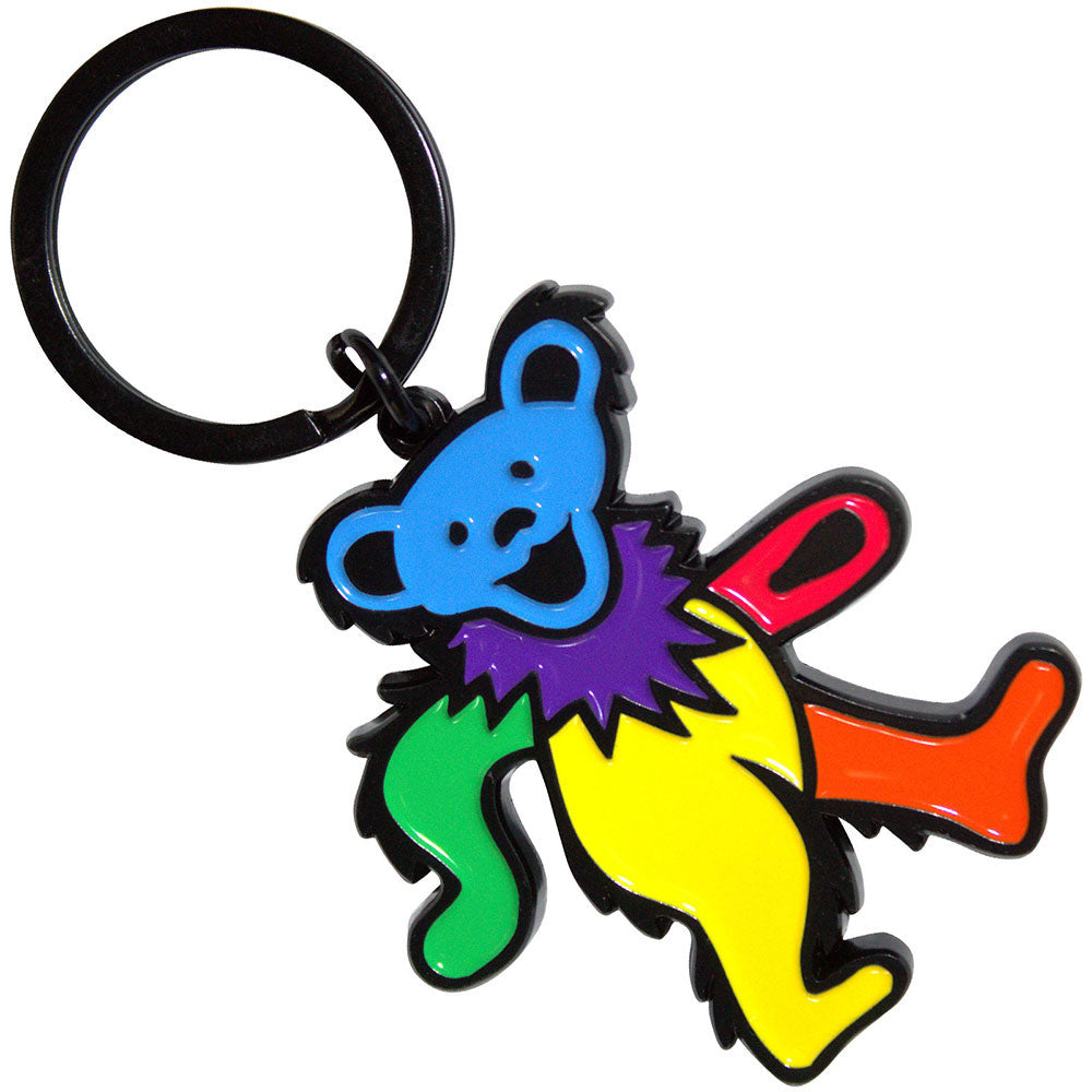 Grateful Dead Yellow Body Dancing Bear Metal Key Chain