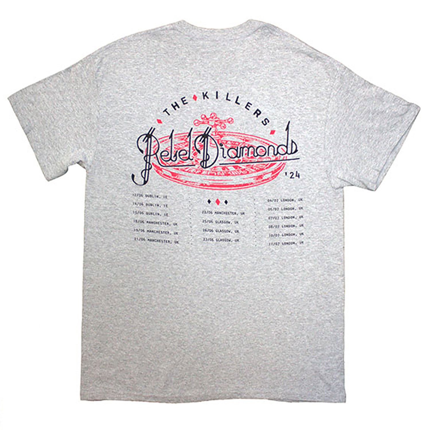 Killers Tour '24 Roulette Wheel T-shirt Back