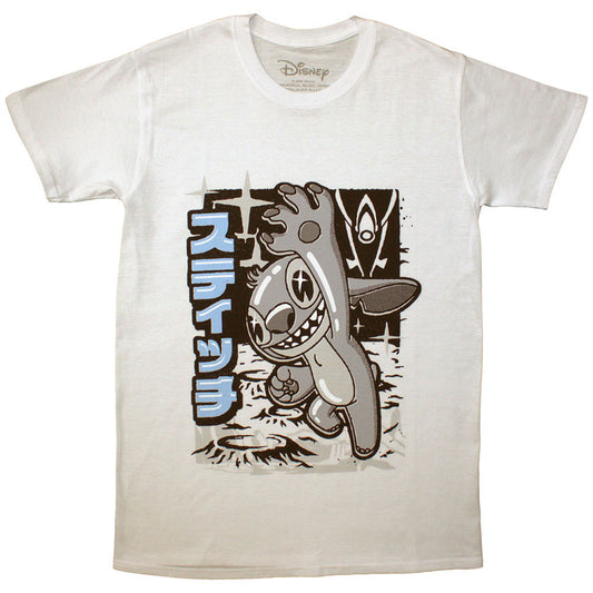 Disney Stitch Jump Black & White T-shirt