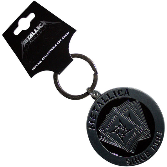 30th Anniversary Playing Card Metal Key Chain