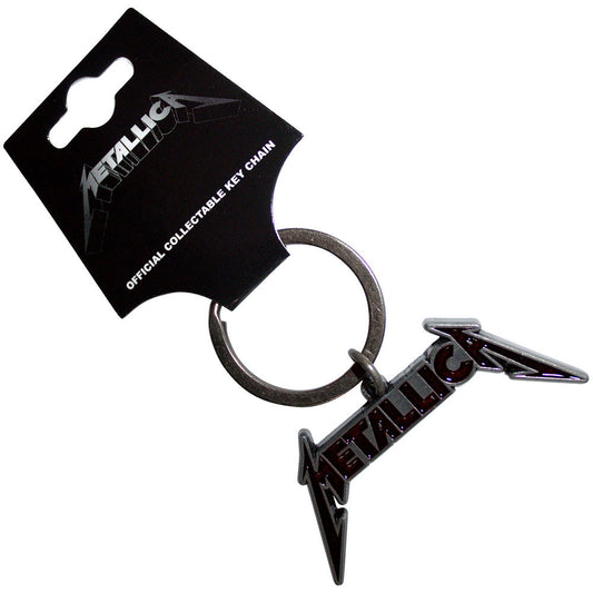 Deep Red Logo Metal Key Chain