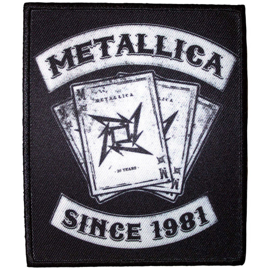 Metallica 30th Anniversary Playing Card Woven Patch