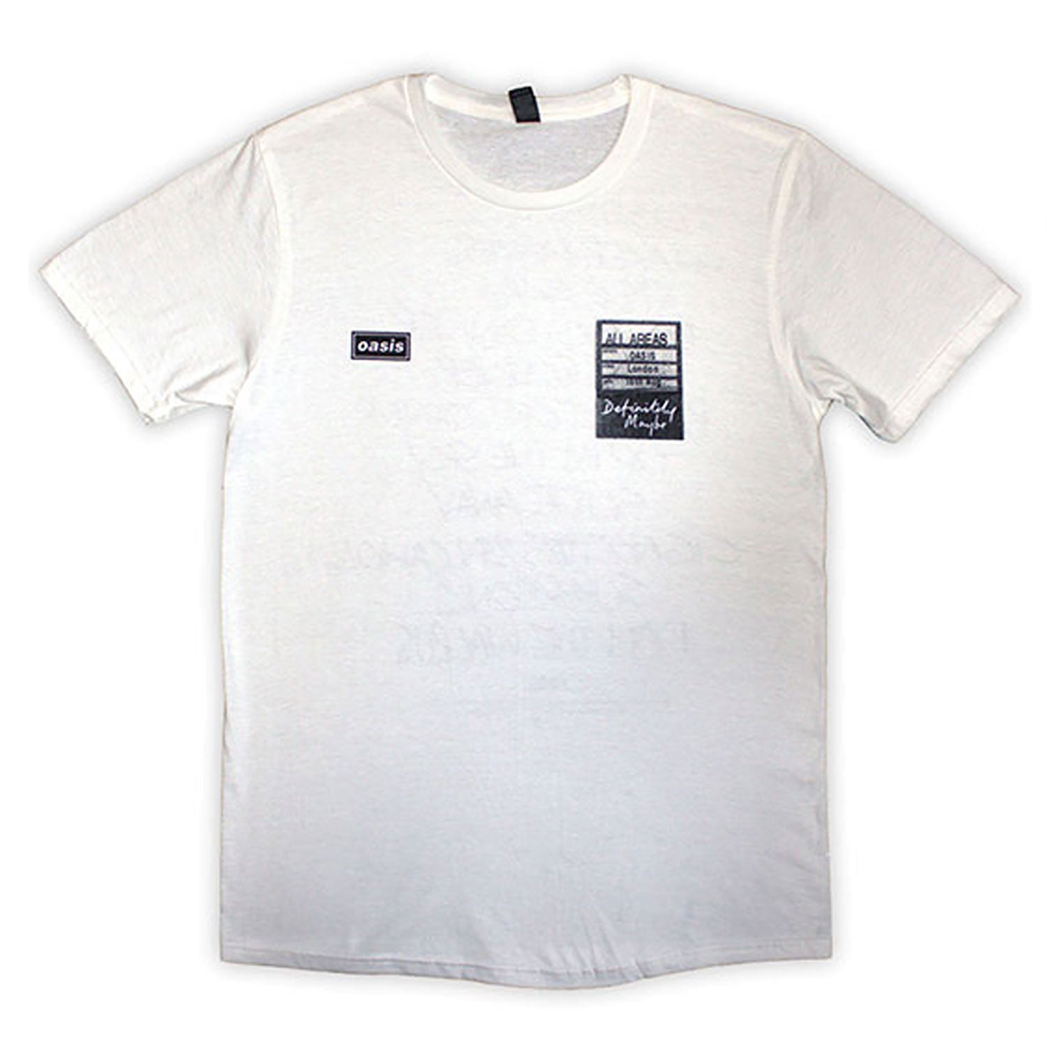 Oasis Definitely Maybe Aaa Setlist T-shirt