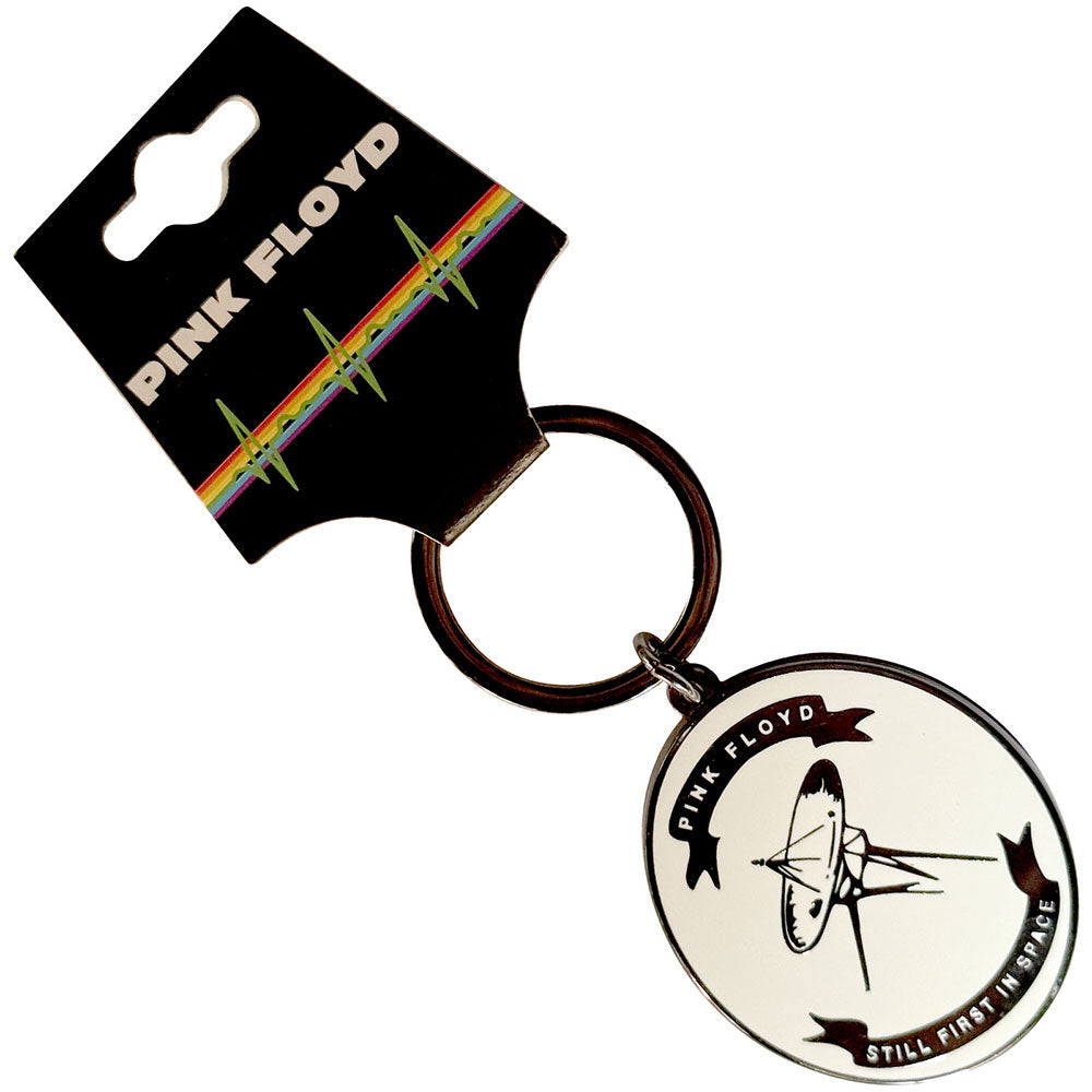 Pink Floyd First In Space Oval Metal Key Chain