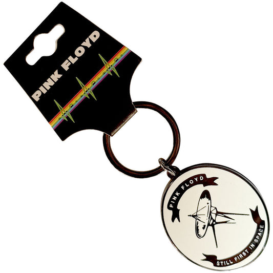 Pink Floyd First In Space Oval Metal Key Chain