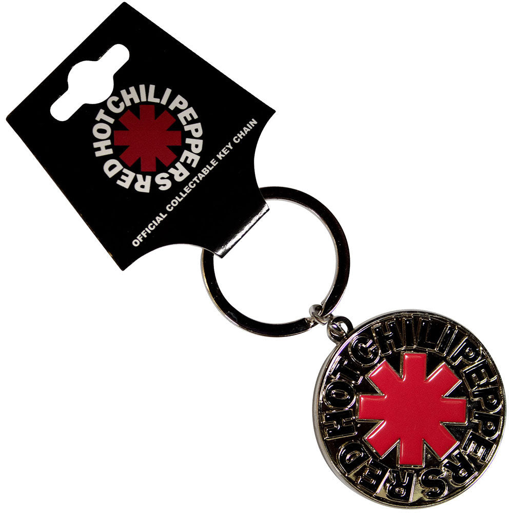Red Hot Chili Peppers Asterisk Logo Silver Metal Key Chain