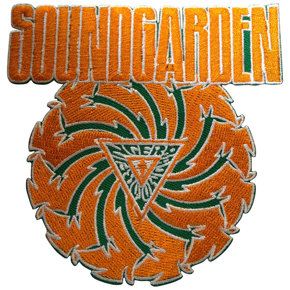 Soundgarden Badmotorfinger Orange On Green Woven Patch