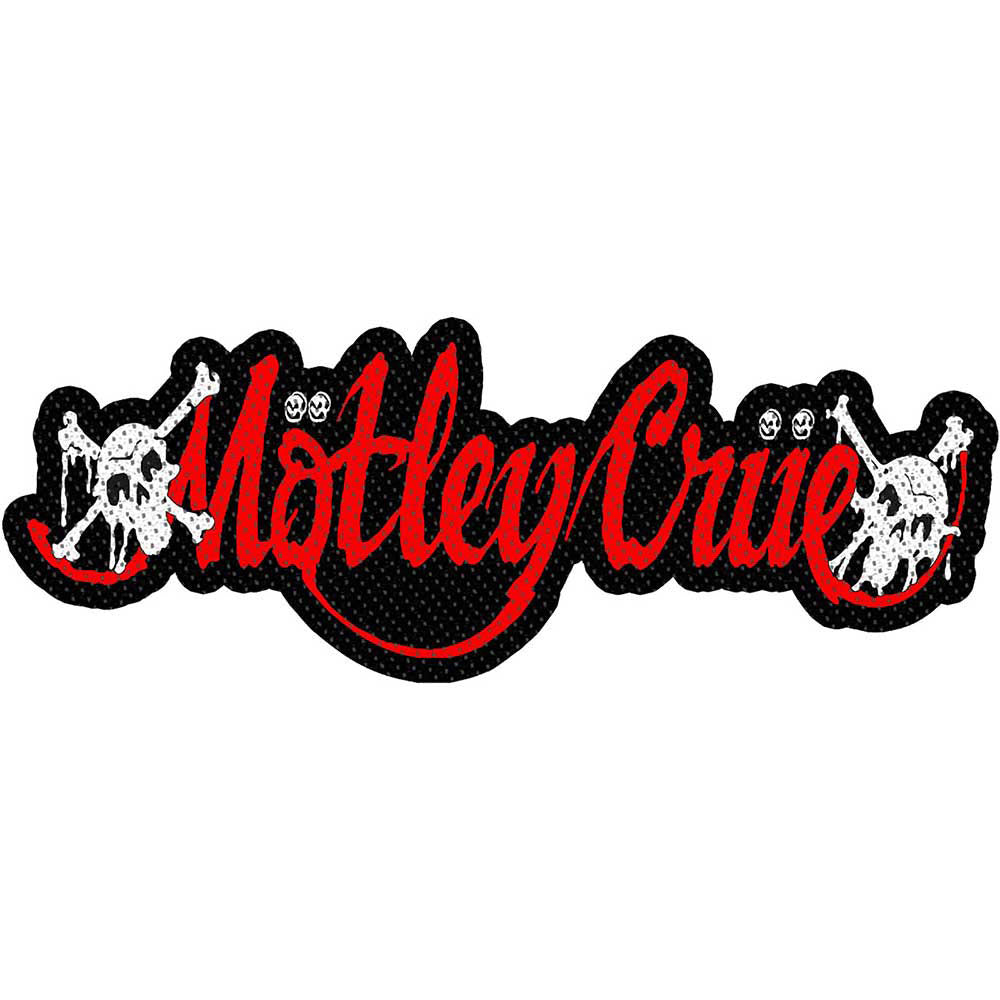 Motley Crue Dr Feelgood Logo Cut Out Woven Patch Front
