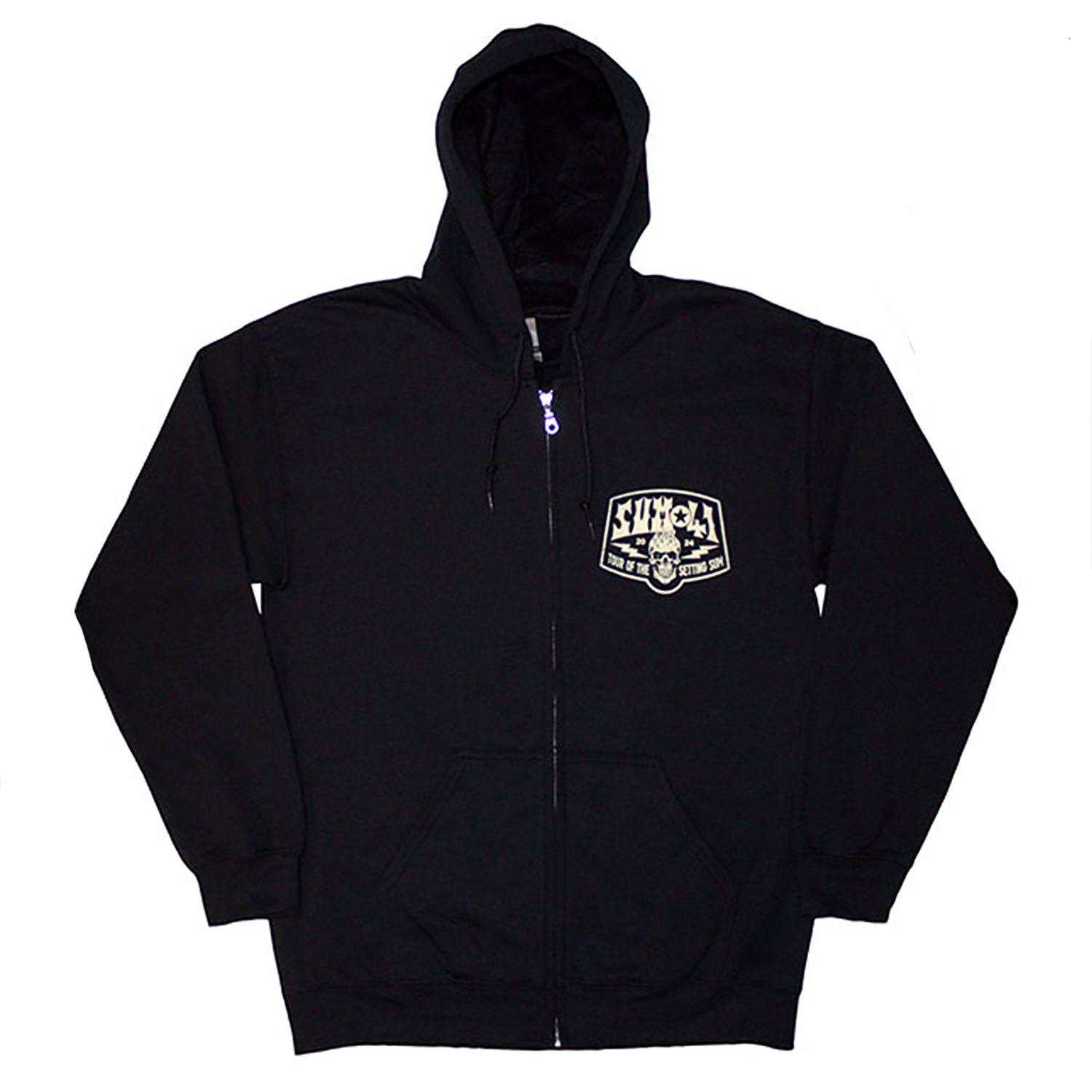 Tour '24 Pocket Logo & Skull Back Zippered Hooded Sweatshirt