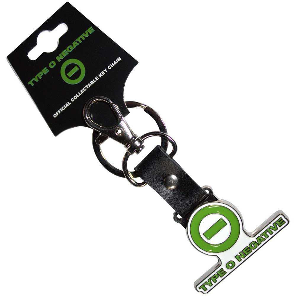 Negative Emblem & Text Logo Metal Key Chain