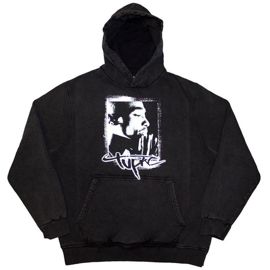 Spray Photo Stone Wash Hooded Sweatshirt