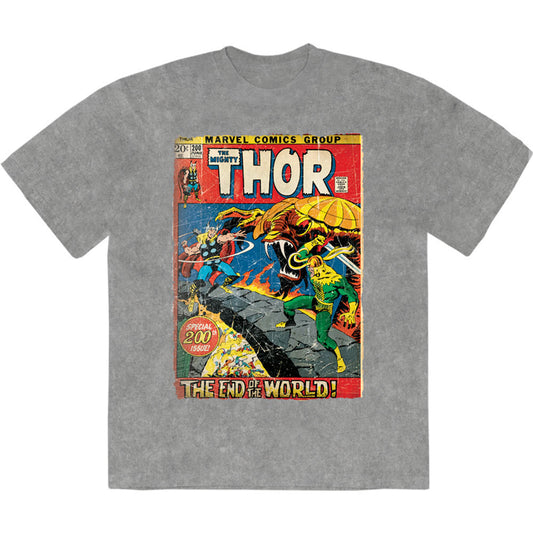Marvel Comics Thor End Of The World Stone Wash T-shirt