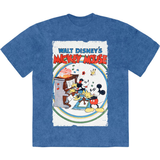 Disney Mickey & Minnie Piano Stone Wash T-shirt