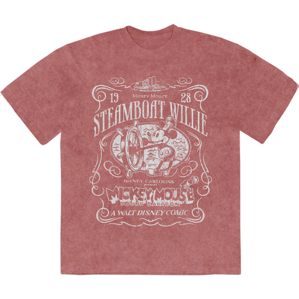 Disney Mm Steamboat Willie Stone Wash T-shirt