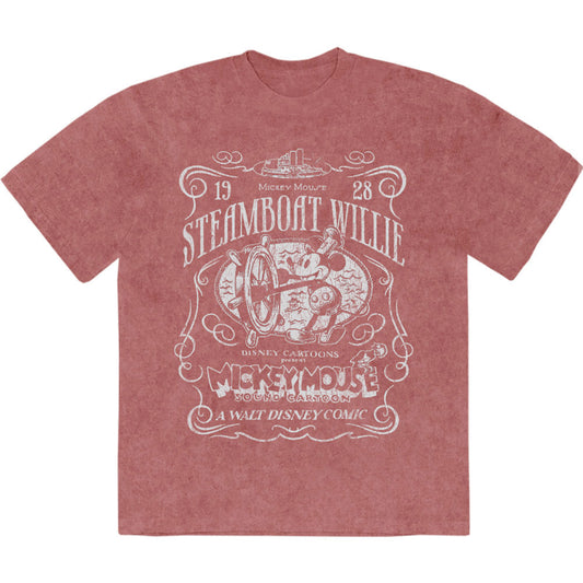 Disney Mm Steamboat Willie Stone Wash T-shirt